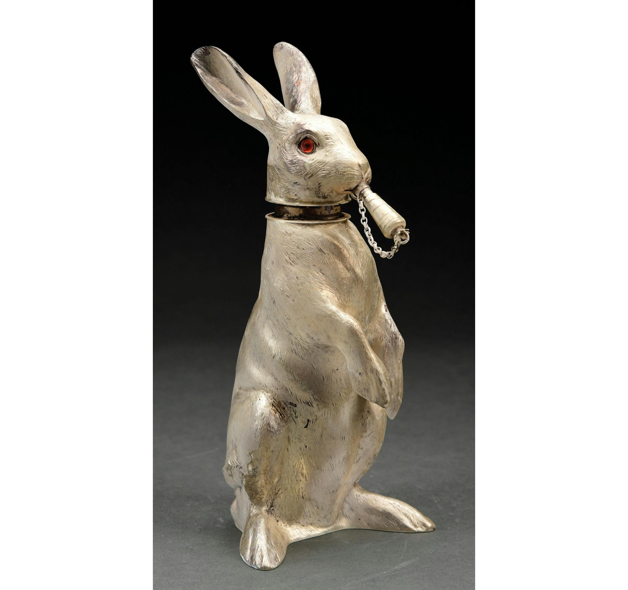 Figural cocktail shakers, like this silver-plated rabbit, were popular in the 1920s and '30s and have been reproduced more recently. Cowles Syndicate