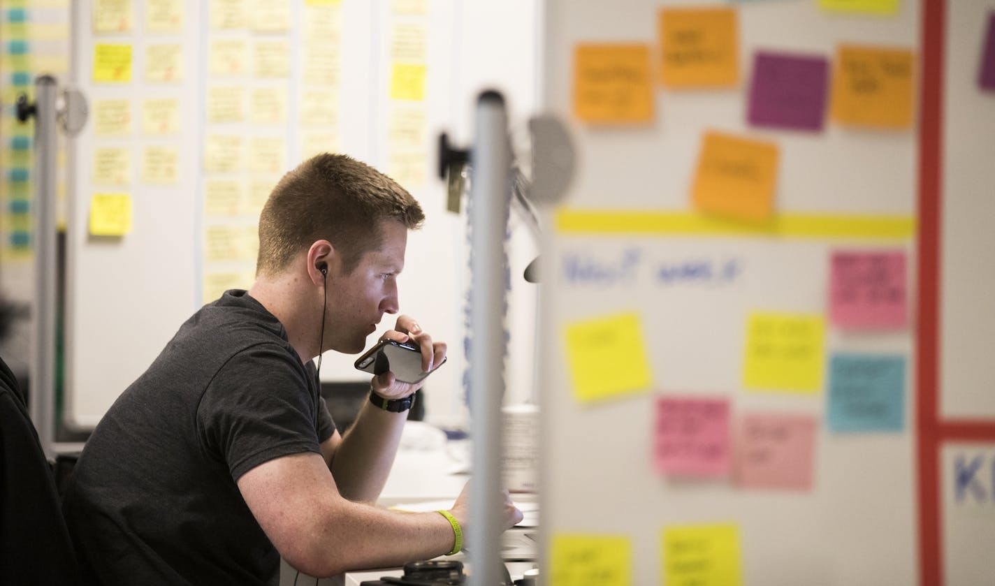 Jeremy Croxson, a business associate with Colorado-based Techstars, at the Target office. There, some start-ups are already running pilot programs with Target, and others are contemplating permanent offices in the Twin Cities after the 14-week program is completed.