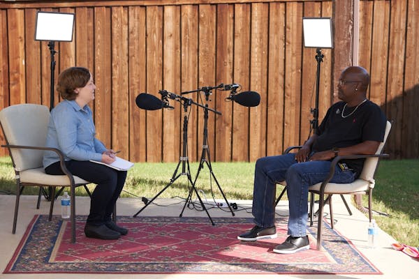Host and lead reporter Madeleine Baran interviews Curtis Flowers, who was tried for the same crime six times in Mississippi, for “In the Dark” pod