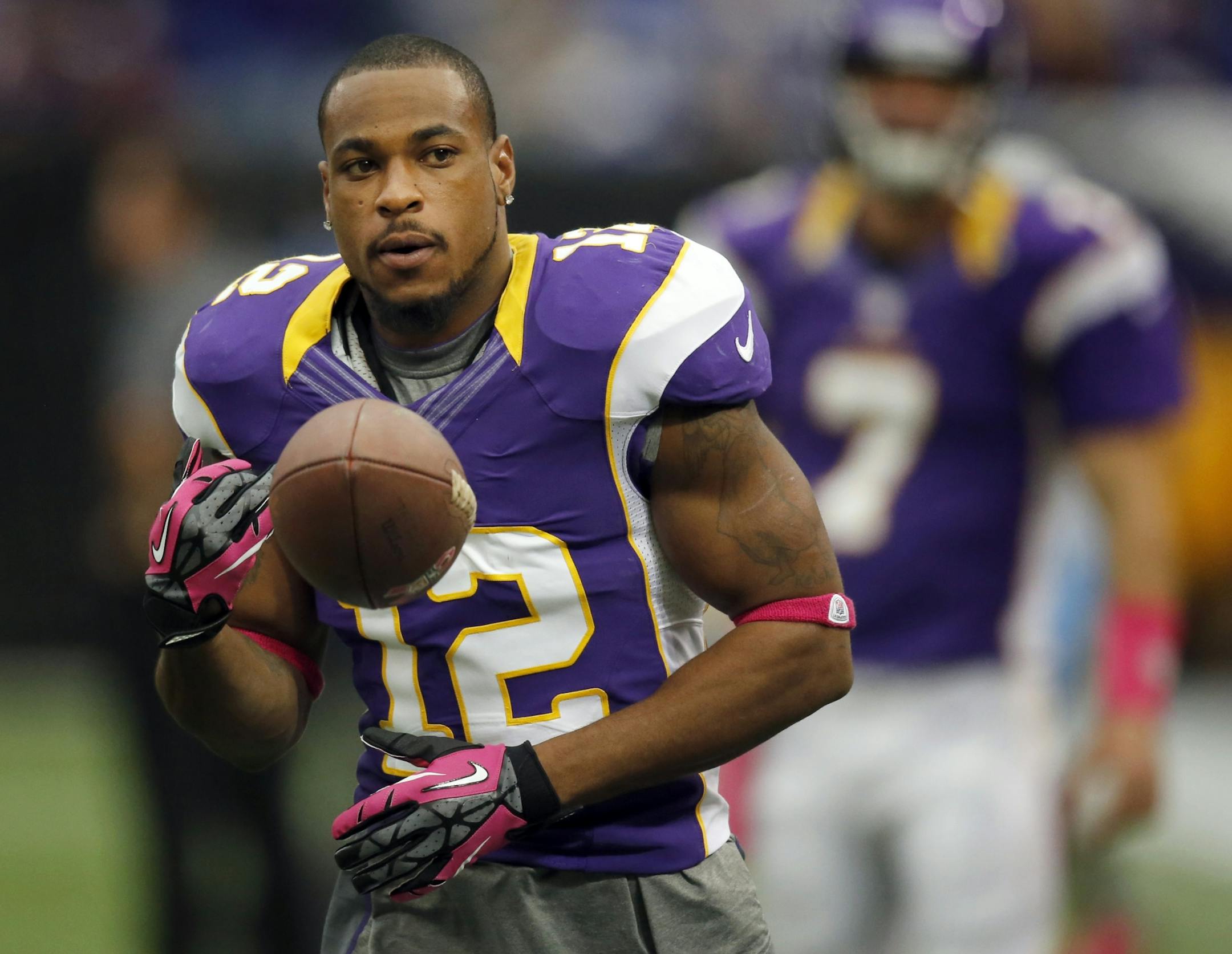 Minnesota Vikings receiver Percy Harvin (12).