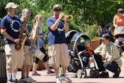 The Jack Brass Band performs and leads a second line through Como Zoo in St. Paul on Mondays through Labor Day.