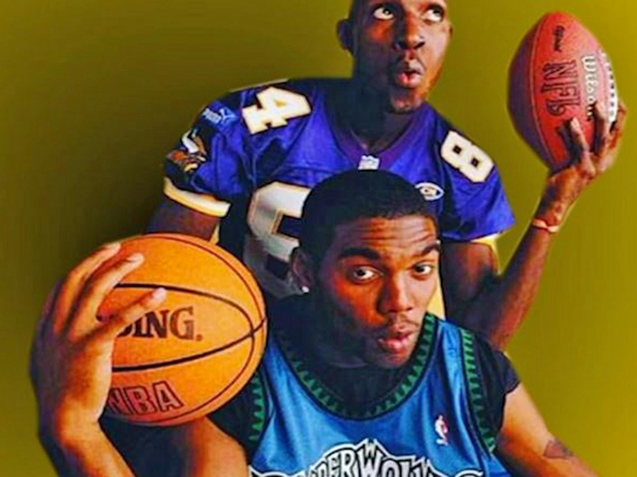 Image from screen grab of Area 21 segment (Kevin Garnett and Randy Moss)