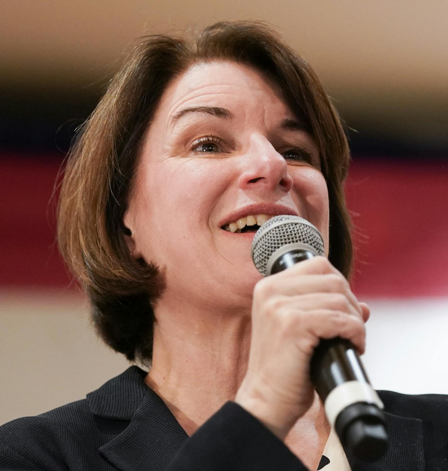 After officially announcing her candidacy for President, Amy Klobuchar's first appearance in Iowa was here in Mason City. Today it was also her final presidential campaign appearance before Monday's Iowa caucus. ] GLEN STUBBE • glen.stubbe@startribune.com Sunday, February 2, 2020 After officially announcing her candidacy for President, Amy Klobuchar's first appearance in Iowa was here in Mason City. Today it was also her final presidential campaign appearance before Monday's Iowa caucus.