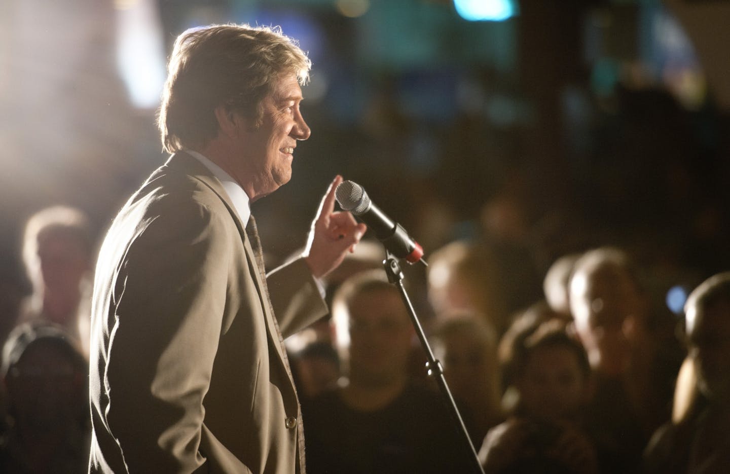 Jason Lewis warmed up the crowd at Michele Bachmann's "Welcome Home" event at the Electric Park Ballroom in Waterloo, Iowa on June 26, 2011.