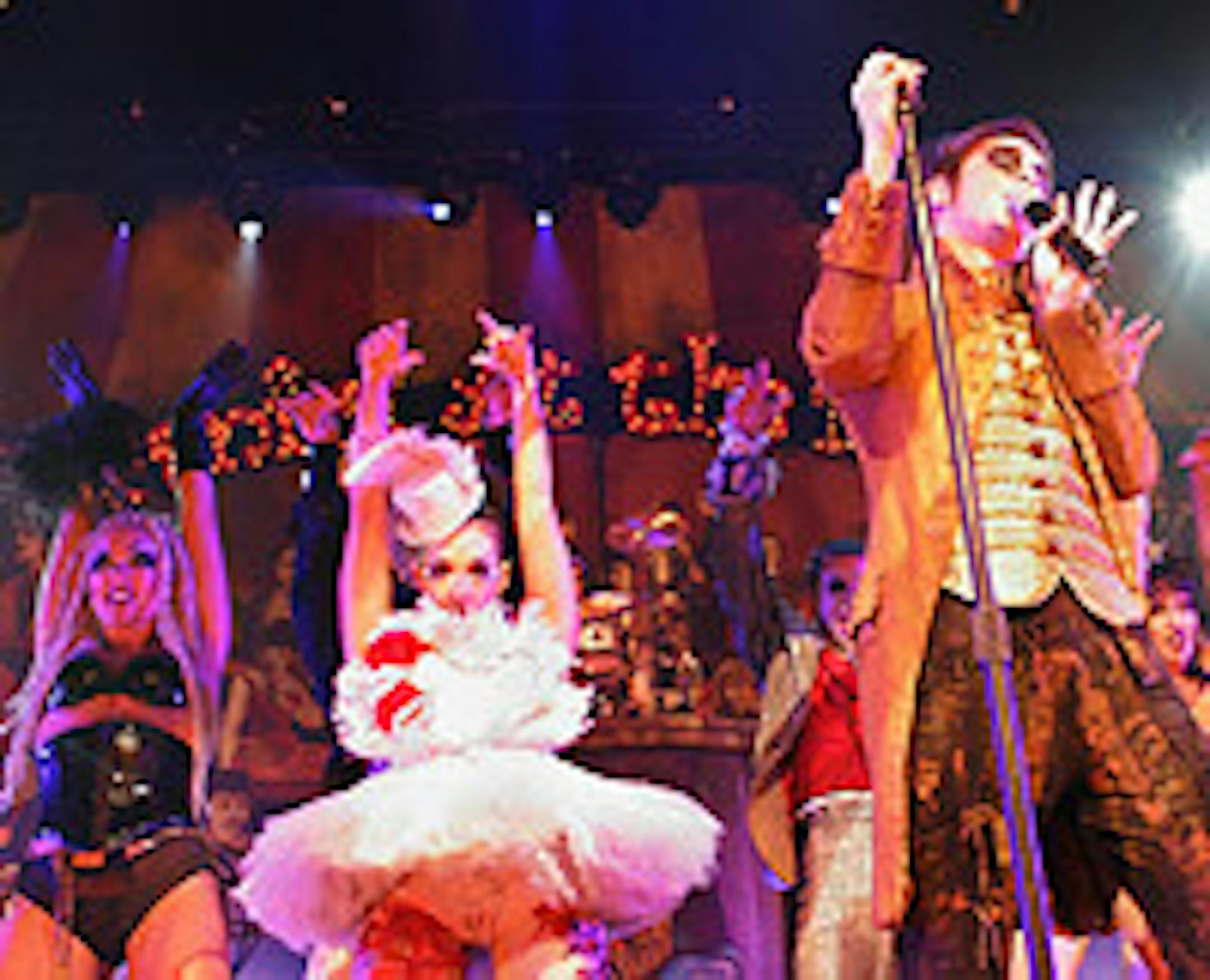 Brendan Urie, the lead singer of Panic! at the Disco, introducing rock 'n' circus to the Theater at Madison Square Garden. The show was part of the "Nothing Rhymes With Circus" tour by the group, which is based in Las Vegas.