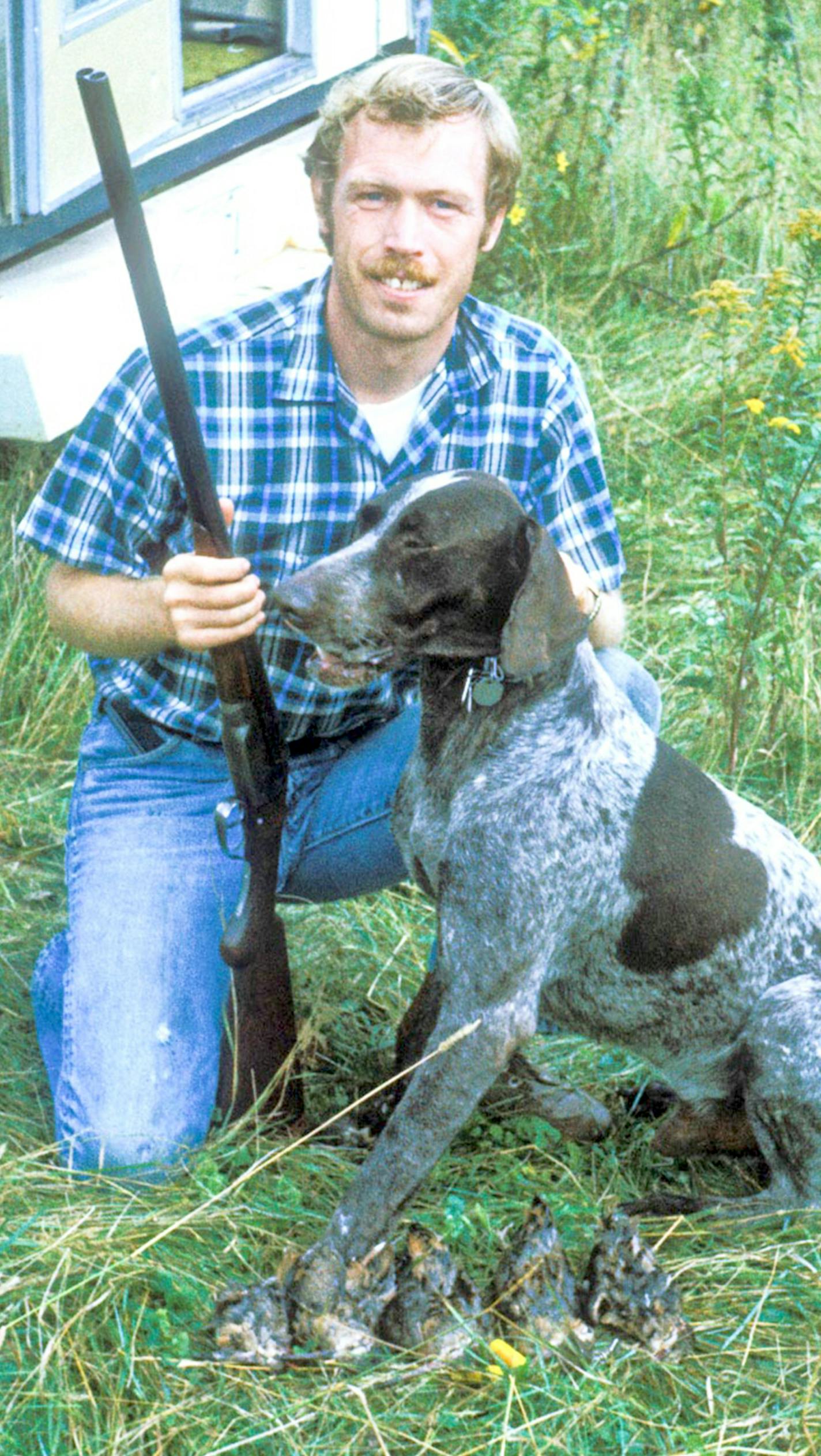 Carrol Henderson with his retriever, Macho, during woodcock hunting in Pine County in 1978. He leveraged his identity as a hunter, trapper and taxidermist to win battles for non-game wildlife species during his more than 40 years as the state's first and only non-game wildlife program supervisor at the DNR. Henderson retires Oct. 2.