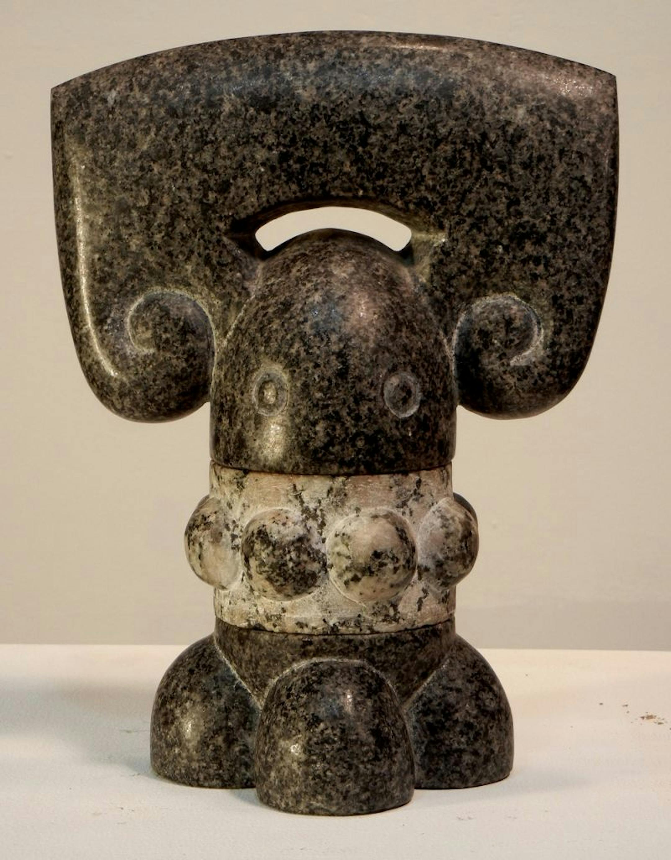 Peter Martin Morales, "El Guardia'n de Piedre," mixed media