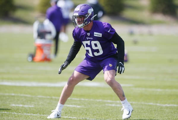 Vikings inside linebacker Cameron Smith, shown here in 2019, is coming back after having open heart surgery to correct a birth defect. COVID-19 testin