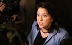 Minnesota State Sen. Patricia Torres Ray, DFL-Minneapolis spoke with journalists after filing to run for Keith Ellison's congressional seat. ] ANTHONY