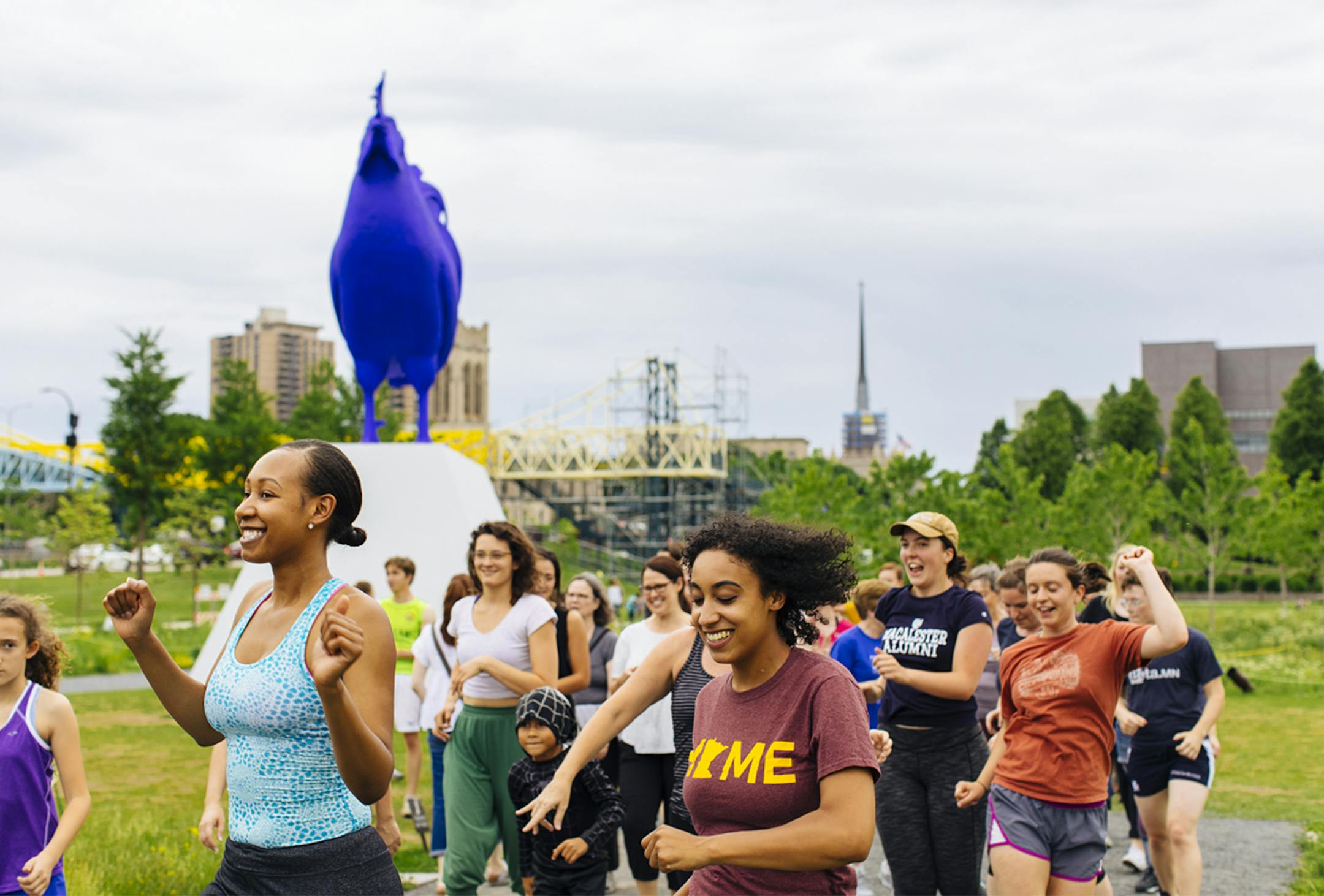 Dance Workout enthusiasts strutted their stuff in the Minneapolis Sculpture Garden.