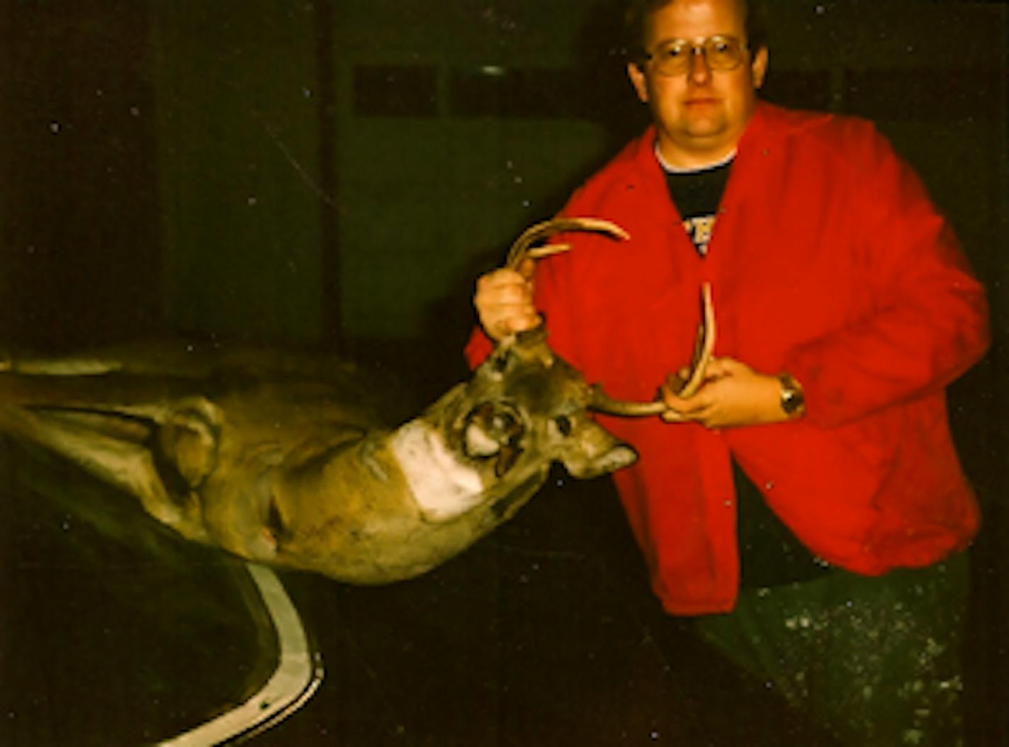 The author's father again, with his largest buck taken in 1982. That year hunters could submit a tooth from their kill for a DNR research survey. (The author's favorite hunting partner, by the way, is his father Ron Hustvedt, Sr.)