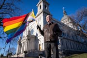Brian McNeill, president of Dignity Twin Cities, spoke in support of Pope Francis’s statement approving blessings of same-sex couples. 