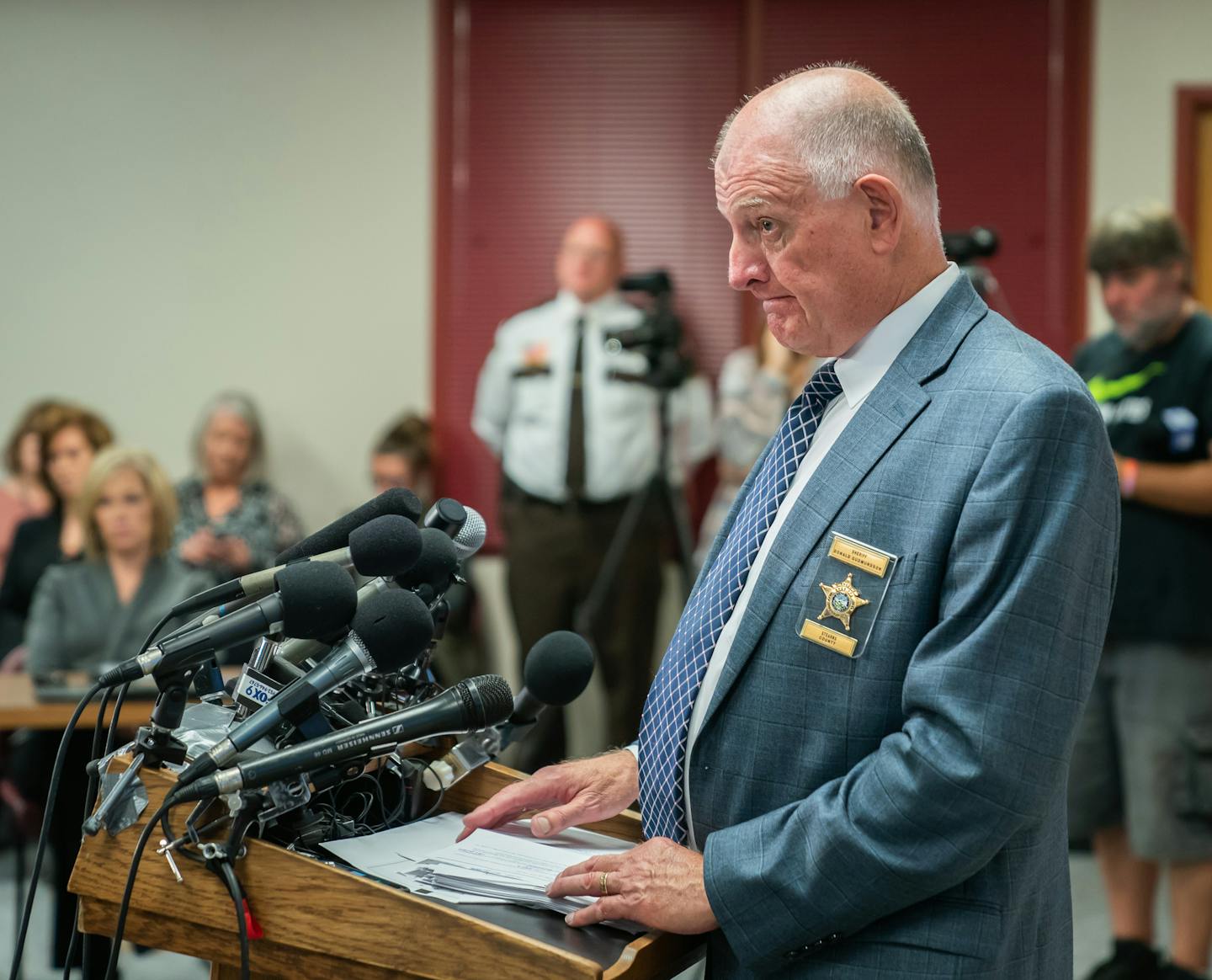 Stearns County Sheriff Don Gudmundson spoke at a press conference to discuss the document release in the Jacob Wetterling case. ] GLEN STUBBE &#xef; glen.stubbe@startribune.com Thursday, September 20, 2018 The closed investigative file in the Jacob Wetterling abduction was released to the public Thursday morning at 10:06 a.m. by the Stearns County Sheriff's Office. Sheriff Don Gudmundson held a press conference to discuss the document release.