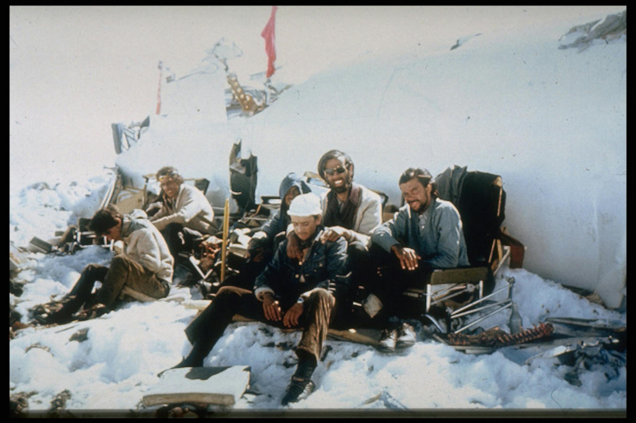 A 1972 photo of the survivors in "Stranded."