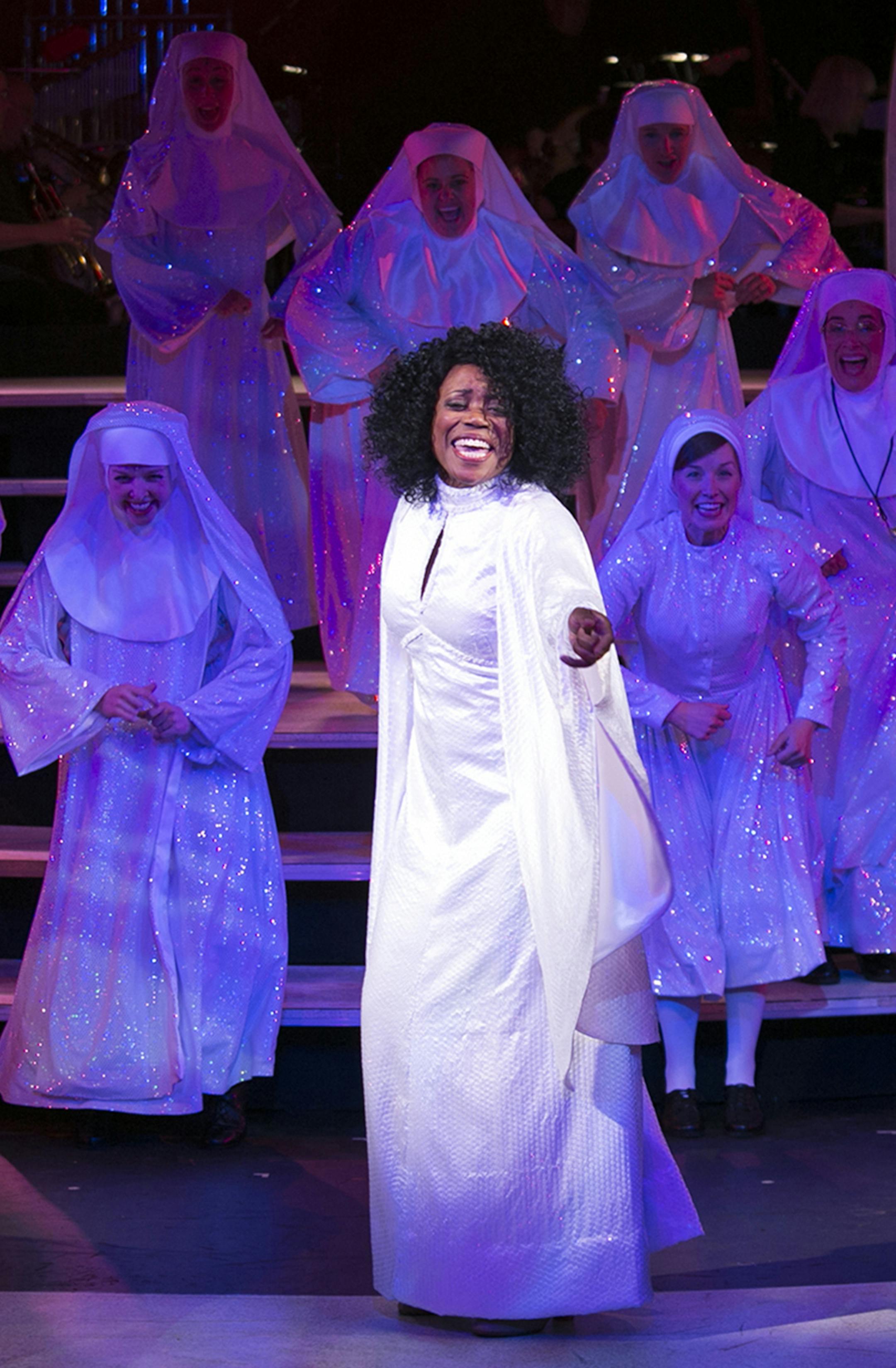Heidi Bohnenkamp photo
Regina Marie Williams, center, in "Sister Act" at Chanhassen Dinner Theatres.