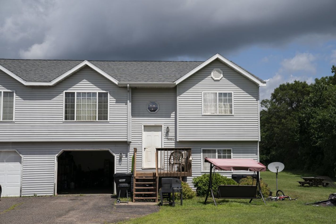 What the Chippewa County Sheriff says is the scene where three people were found dead in Lafayette, Wis., on Monday, July 29, 2019.