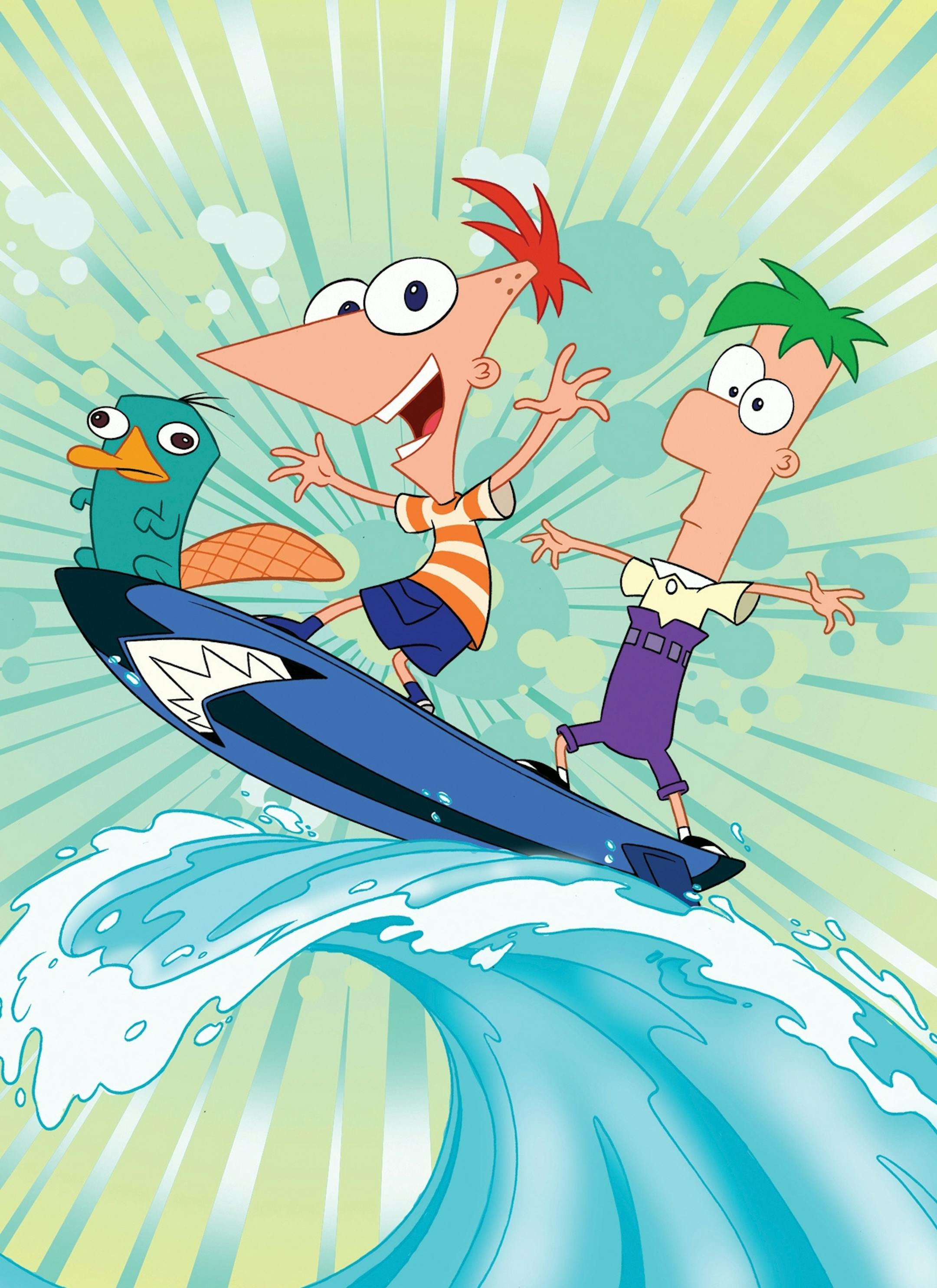 **ADVANCE FOR WEEK OF SUNDAY JAN 27-SATURDAY FEB 2** In this photo released by the Disney Channel shows the title characters in "Phineas & Ferb". In this inventive series from Walt Disney Television Animation, there is no such thing as an ordinary summer day, as step-brothers Phineas and Ferb take their dreams to extremes by building a gigantic roller coaster in their backyard, among other escapades. Along for the ride is Perry the Plataypus at left. (AP Photo/DISNEY CHANNEL) ORG XMIT: NYET389