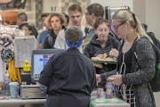 University of Minnesota students made their way through the cashier lines at Coffman Union's Minnesota Marketplace on Friday, Sept. 13, 2019, in Minne