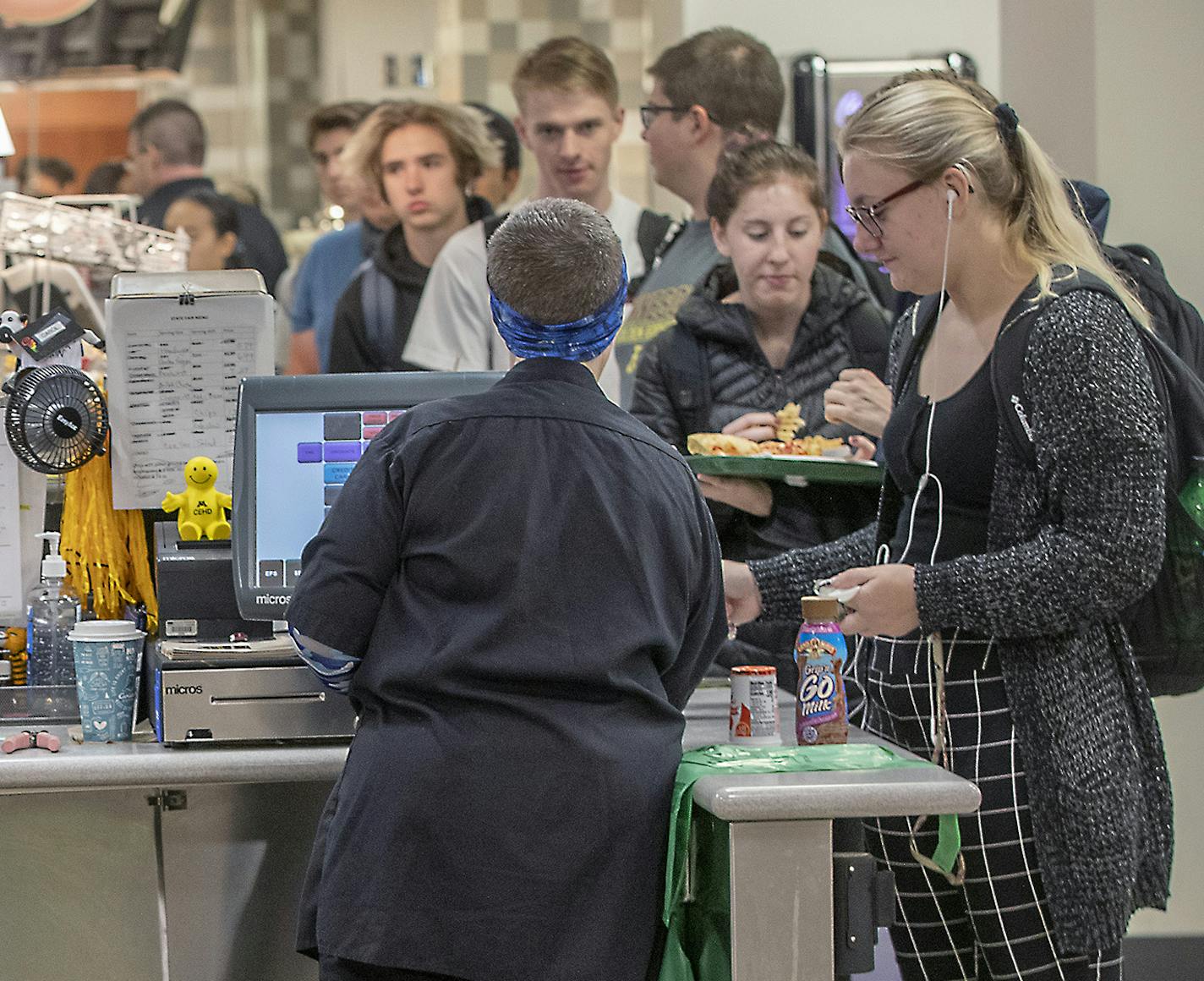 University of Minnesota students made their way through the cashier lines at Coffman Union's Minnesota Marketplace on Friday, Sept. 13, 2019, in Minneapolis.