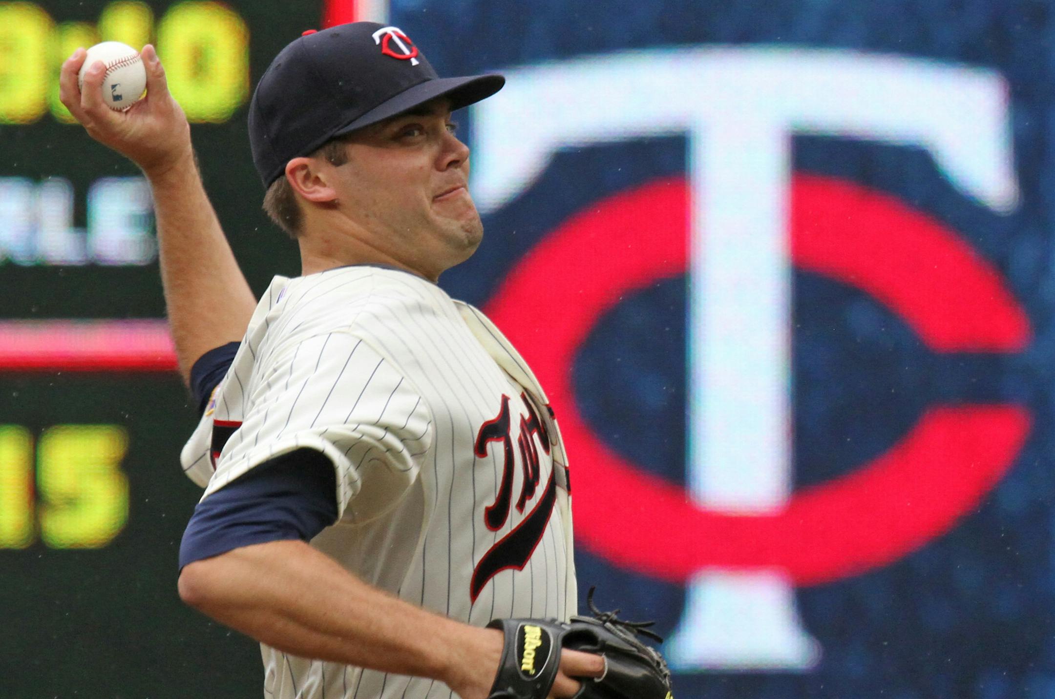 Caleb Thielbar pitched in relief against Seattle on June 1 and picked up his first major league victory.