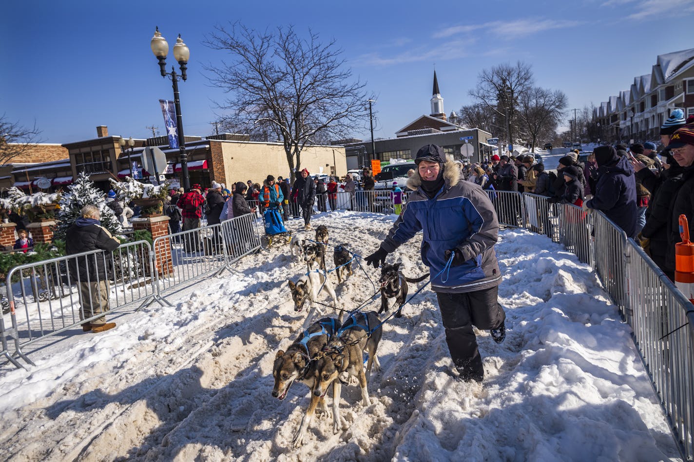 Joanna Oberg (11) of Grand Marais took her dogs back to the kennel after crossing the finish line.] 40-Mile Sled Dog Race Set for Lake Minnetonka This Weekend.
The Klondike Dog Derby will start and finish in ExcelsiorRICHARD TSONG-TAATARII &#xa5; richard.tsong-taatarii@startribune.com