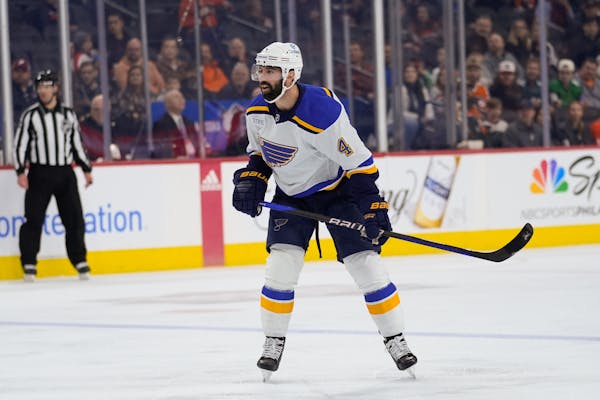 Nick Leddy, shown against Philadelphia, was once a first-round draft pick for the Wild after playing for Eden Prairie and the Gophers.