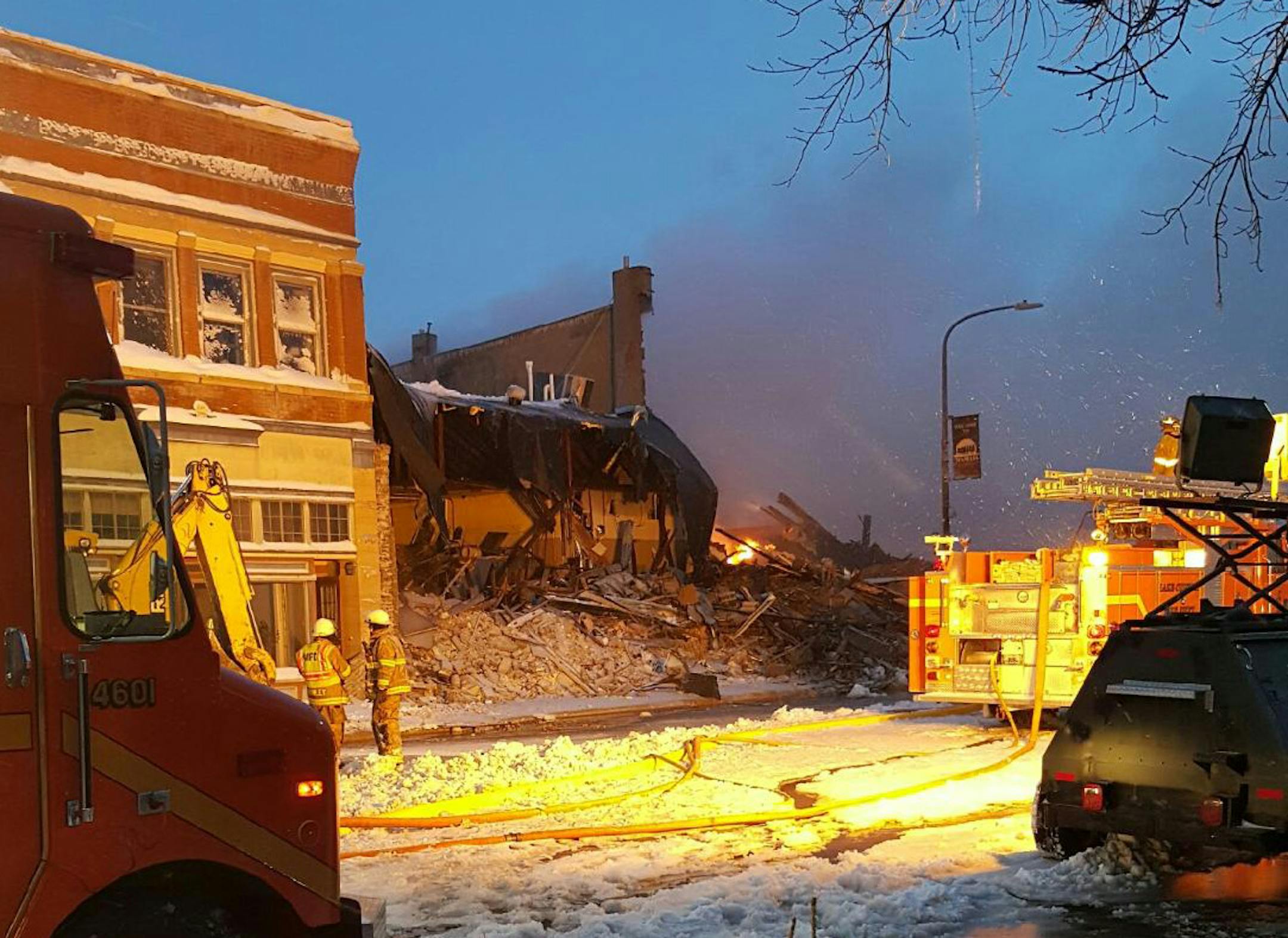 A fire in downtown Madelia damaged several buildings.