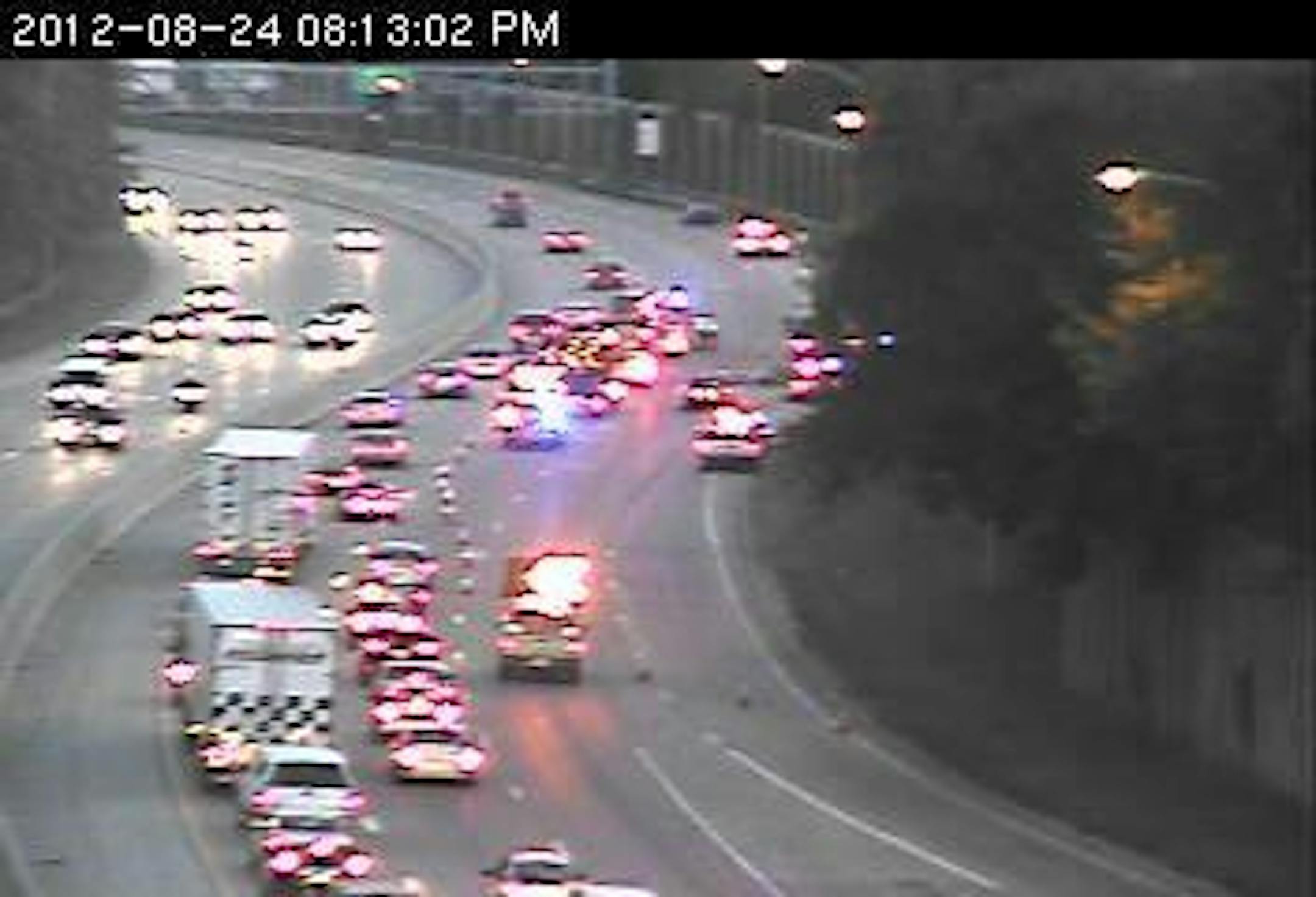 Crash on southbound I-35 at 66th St.