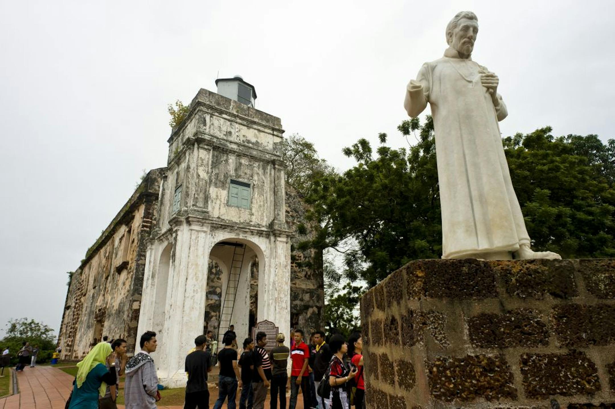 The Portuguese built St. Paul's Church in the 16th century in Malacca, Malaysia. Later, the city was ruled by the Dutch, then the British.