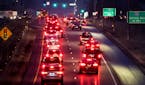 Traffic backed up on Hwy 36 as it approached I-694 which was closed. ] GLEN STUBBE &#x2022; glen.stubbe@startribune.com Monday, December 4, 2017 EDS, 