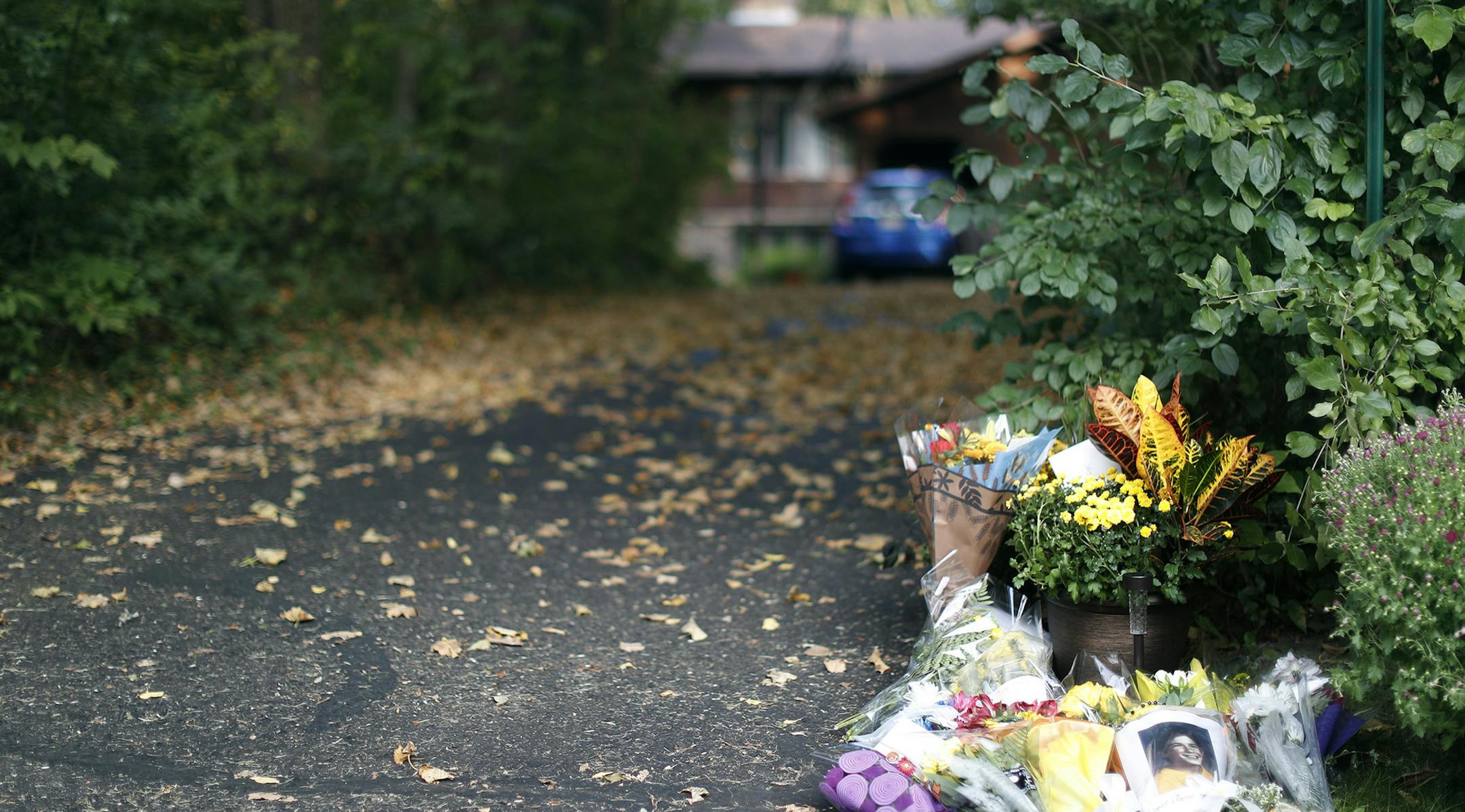 A photograph of Jacob Wetterling and flowers were placed at his parents home Sunday September 4,2016 in St. Joseph, MN.] Jerry Holt / jerry. Holt@Startribune.com ORG XMIT: MIN1609041917390958