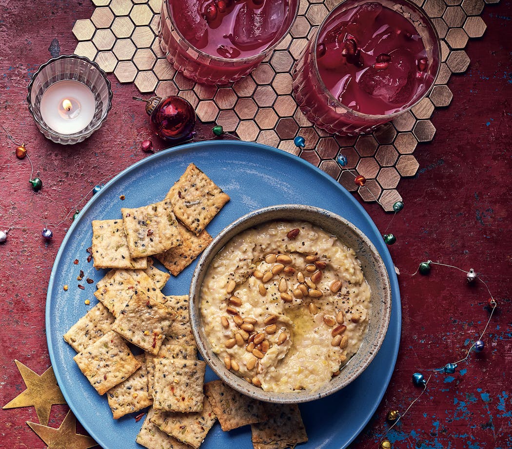 Lemon-Artichoke Pate is a light, bright, plant-based dip that is a crowd-pleaser. Serve with crackers or as a dip with vegetables. From “A Very Vegan Christmas,” by Sam Dixon (Hamlyn, 2023). 
