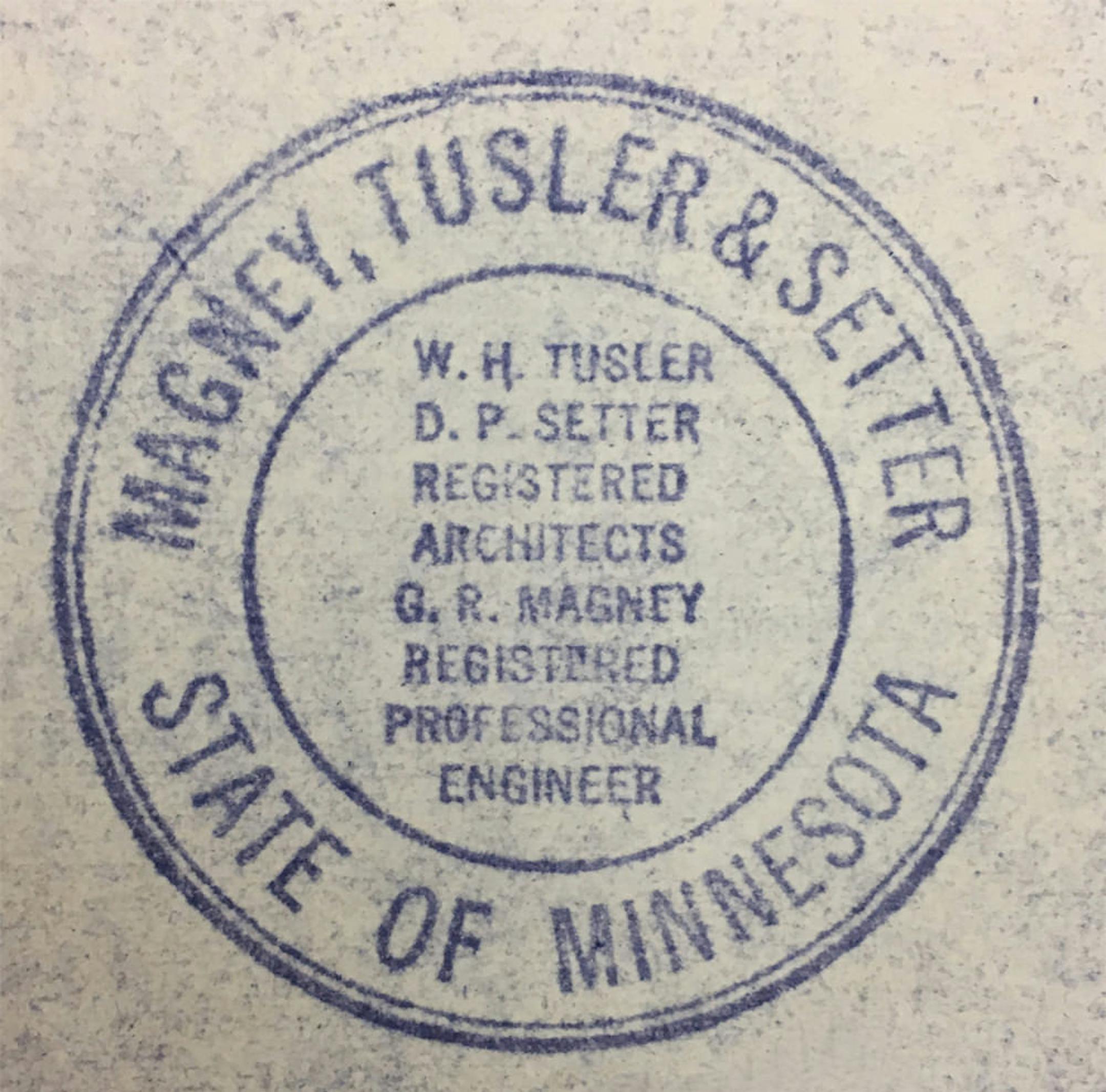 The seal of the architectural firm that designed some of the city&#x2019;s most prominent buildings, including the Foshay, top.