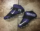 Dan Gamache, owner of Mache Custom Kicks, has designed several custom-made cleats for Vikings players and other athletes.
Xavier Rhodes&#xed; custom c