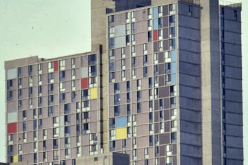 Riverside Plaza, then known as Cedar Square West, in the 1970s.