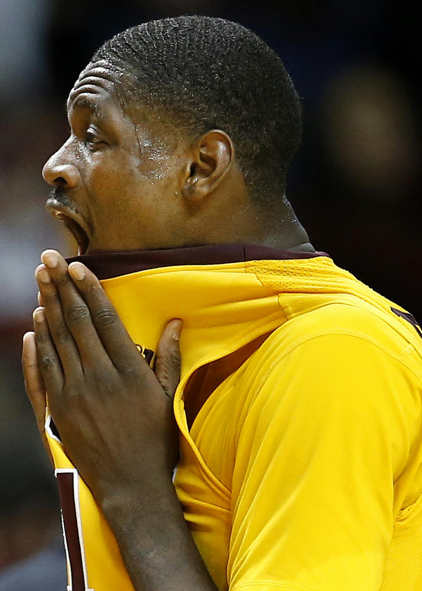 Joey King (24) and Carlos Morris (11) walked off the court at the end of the game. Milwaukee beat Minnesota by a final score of 74-65. ] CARLOS GONZALEZ &#xef; cgonzalez@startribune.com - December 23, 2015, Minneapolis, MN, Williams Arena, NCCA Basketball, University of Minnesota Gophers vs. Wisconsin Milwaukee Panthers ORG XMIT: MIN1512232112091444