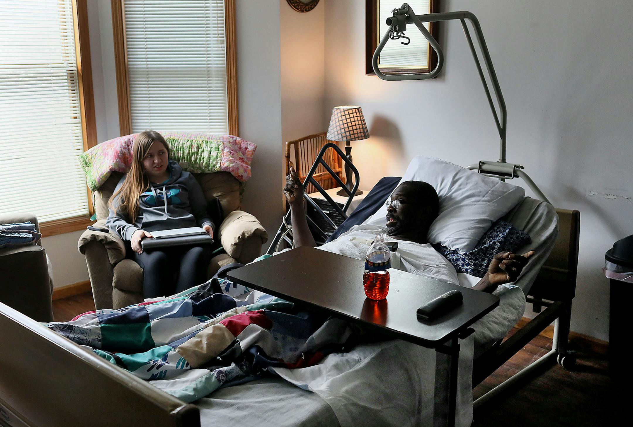 Hope House resident Carlin Jones, 52, has diabetes as well as HIV and cannot walk. He is among those living longer after becoming infected with the virus.