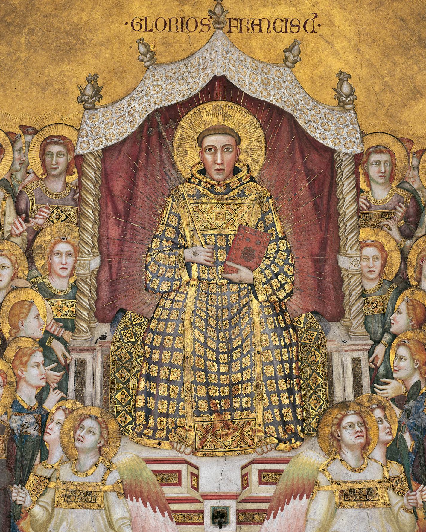 The Lower Church, Presbytery vault. Master of the Assisi Vaults, St Francis in Glory (c. 1315), detail. Photo: Ello Ciol, Stefano Ciol & Ghigo Roli