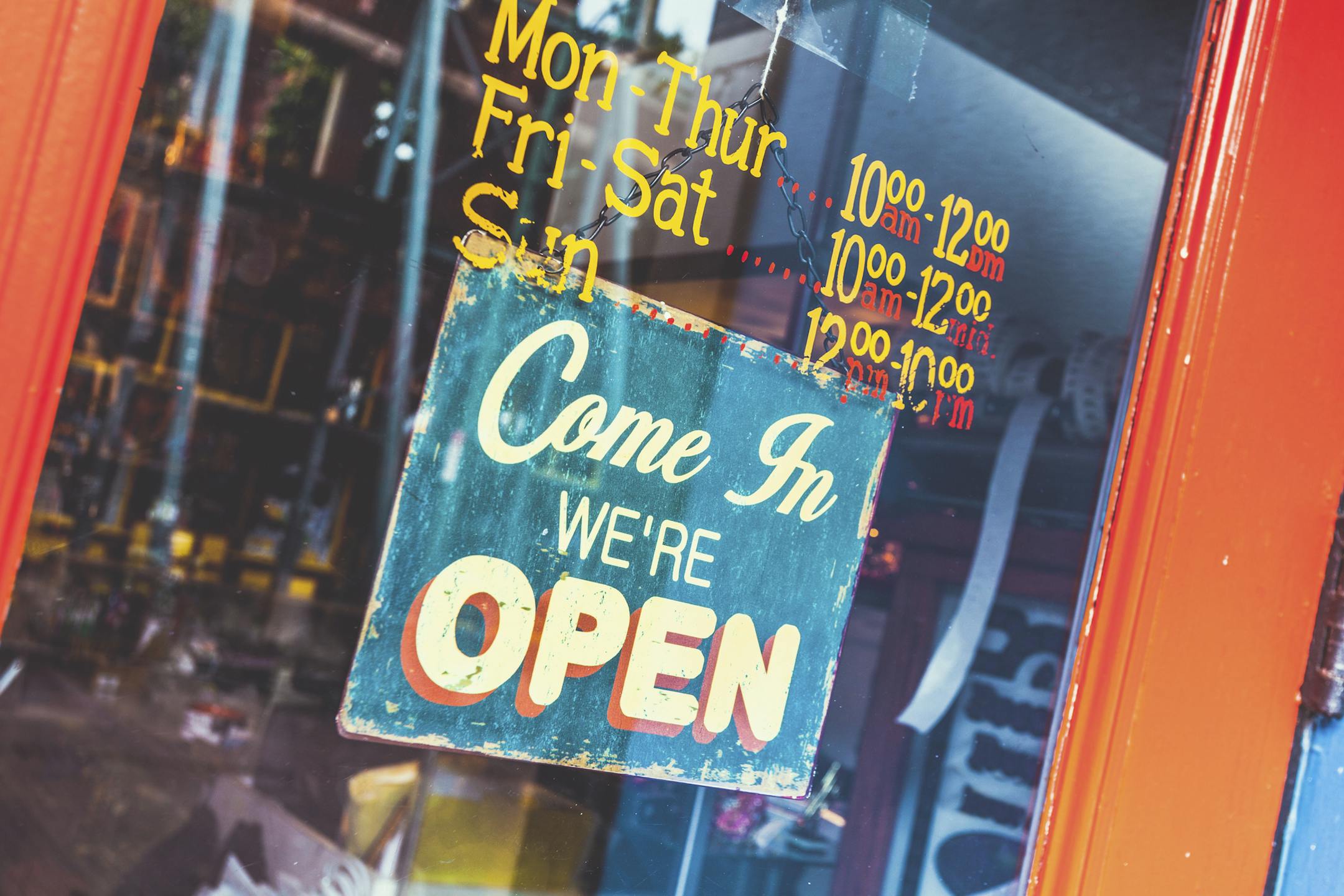 Open shop sign