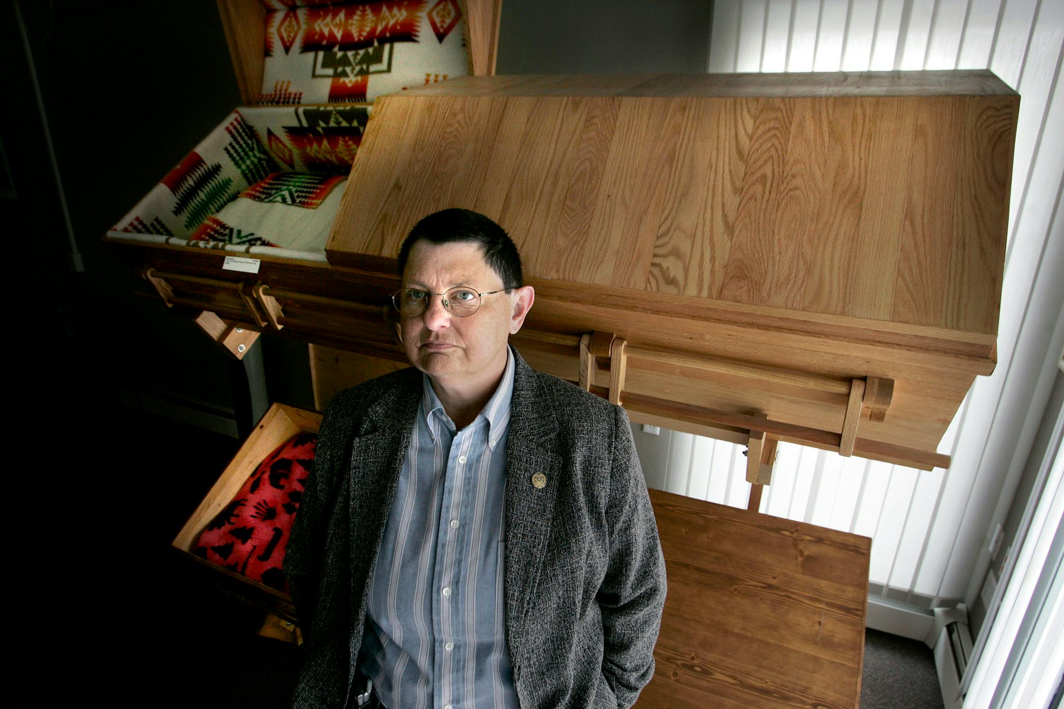 ELIZABETH FLORES � eflores@startribune.com February 28, 2008 - Minneapolis, MN - Claudia Windal is an ordained Episcopal priest who discovered as an adult that she has Lakota blood. A year ago she opened the only Native American funeral home in the city. Windal feels that everyone, no matter how poor, deserves a respectful burial. As a result, she's spends much of her time looking for donations of everything from money to gravesites. Even with the donations, she figures, she loses money on every