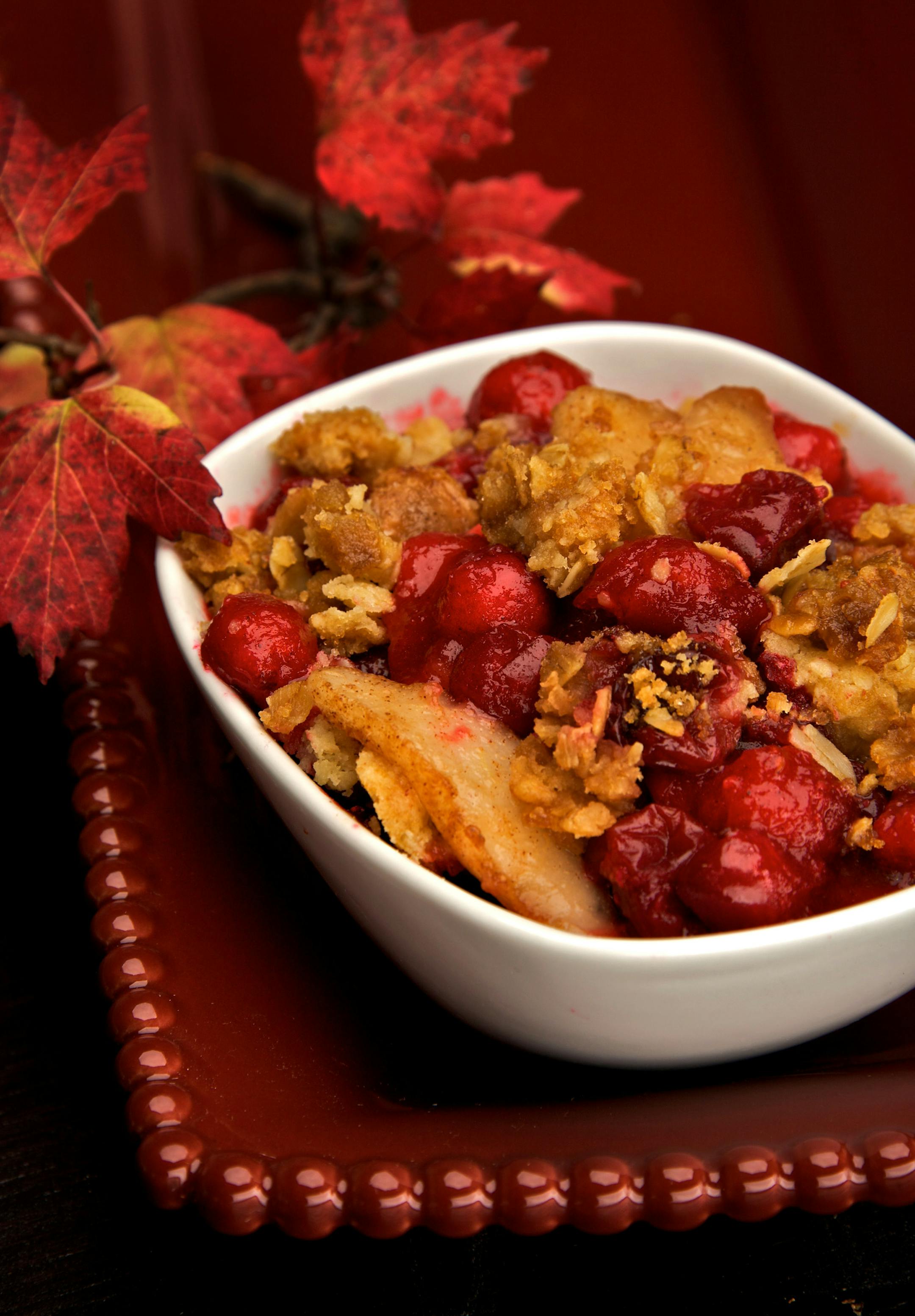 Cranberry-pear crisp.