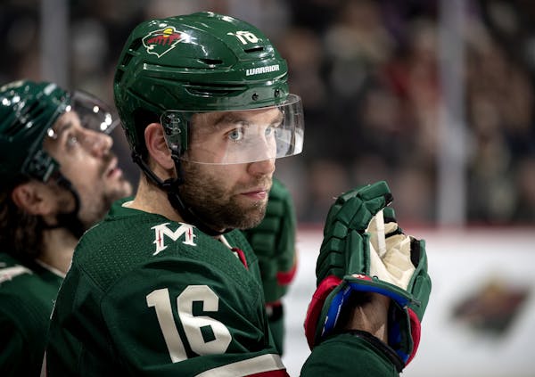 Jason Zucker had 132 goals and 111 assists in 456 career games with the Wild.