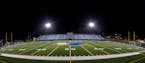 The lights were turned on at McNamara Stadium / Todd Field in Hastings, Minn. in April to honor kids not being able to attend school because of the co