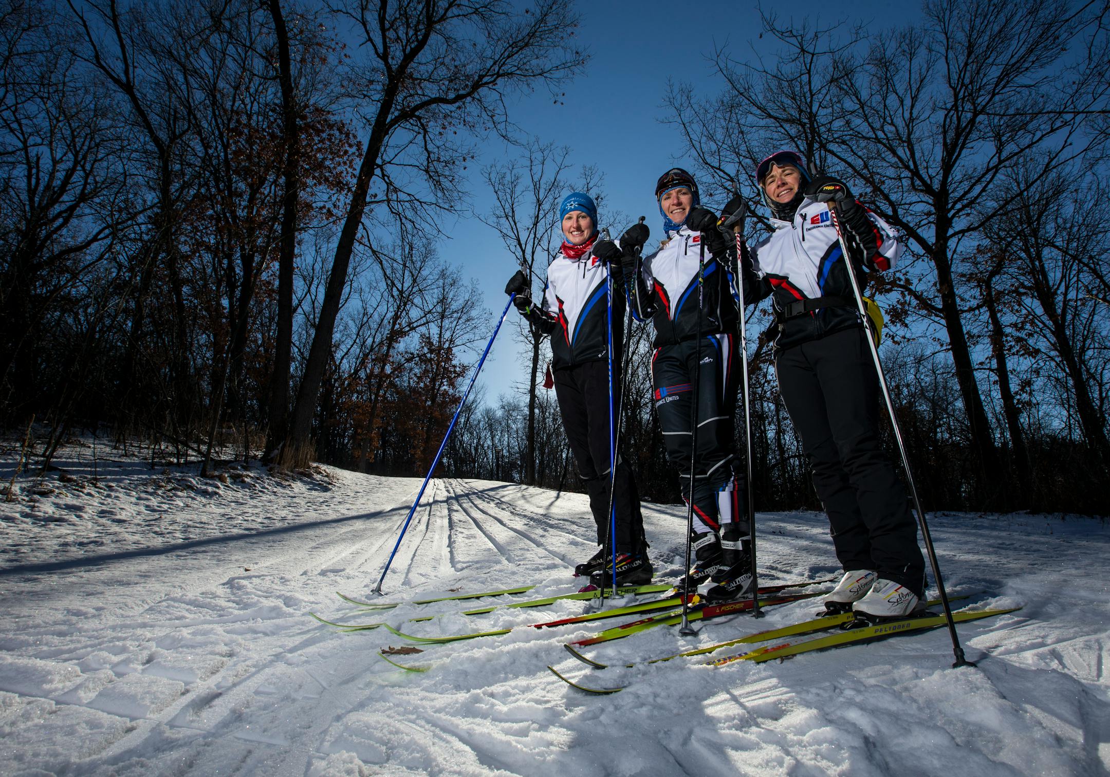 (Left to Right) Margie Nelson, Kitty Earl-Torniainen and Heather Norton-Bower photographed at Lake Elmo Park Reserve.