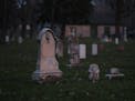 The sun rises on Pioneers and Soldiers Memorial Cemetery, located on 22 acres of land in central Minneapolis, where about 17,000 souls are buried and 