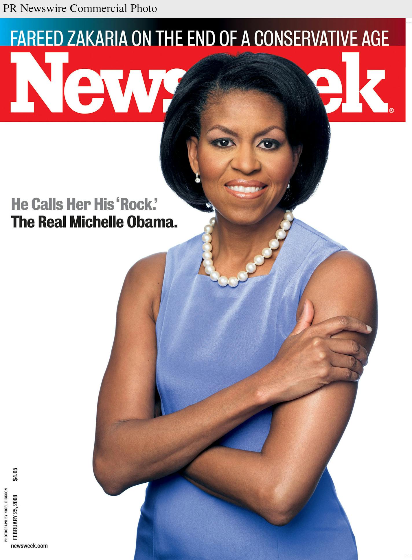 Michelle Obama, as pictured in the Feb. 25, 2008, issue of Newsweek.