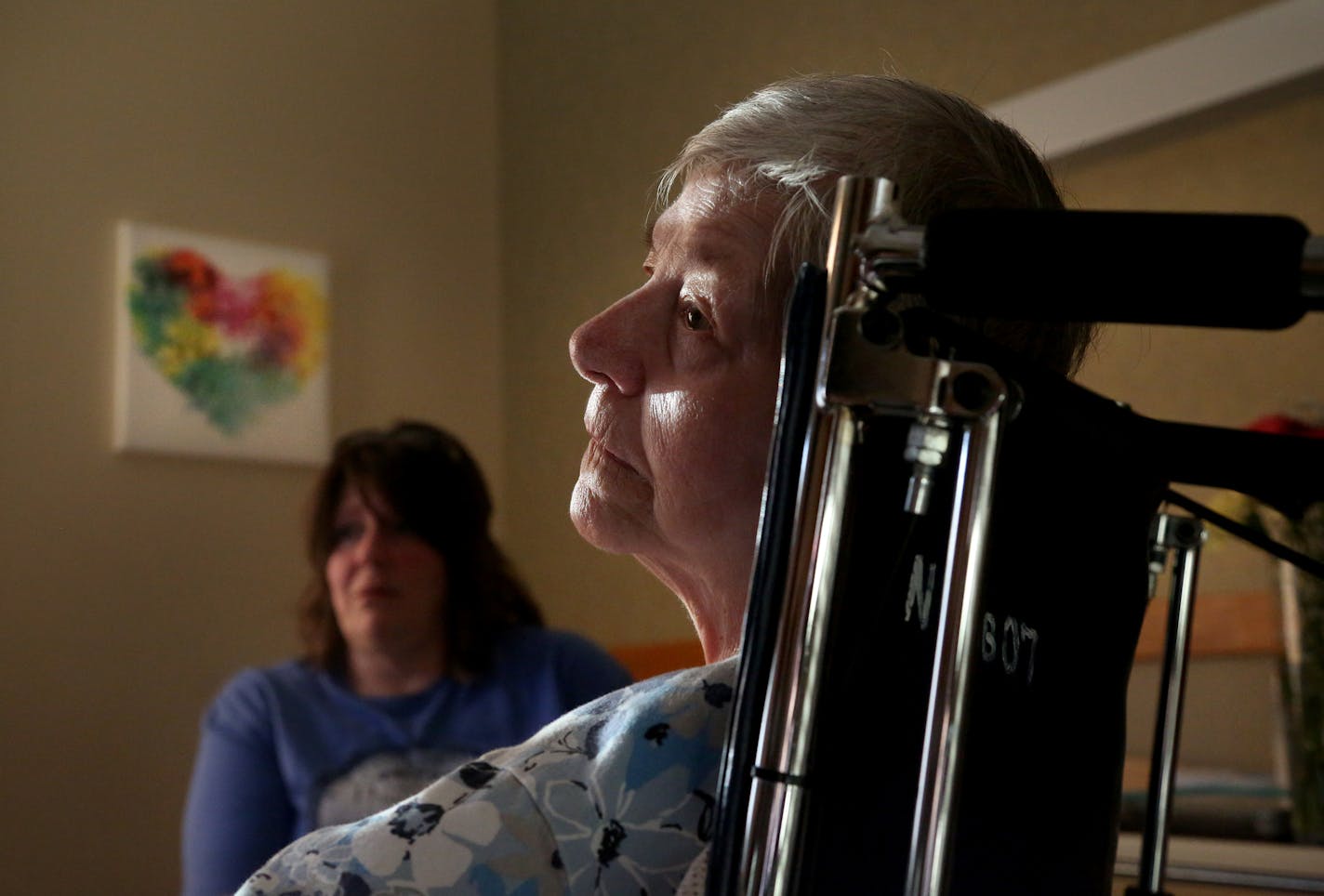 Mary Ann Papp, 75, said she was harassed by staff at Neilson Place, a nursing home in Bemidji, after her family installed a surveillance camera to monitor her care. Lisa Papp-Richards, her daughter, said she decided to install the camera after her mother developed unexplainable sores and complained of maltreatment. May Ann Papp, front, was seen in the nursing home with her daughter Lisa Papp- Richards Tuesday, March 21, 2017, in Bemidji, MN.] DAVID JOLES &#xef; david.joles@startribune.com A Bemi