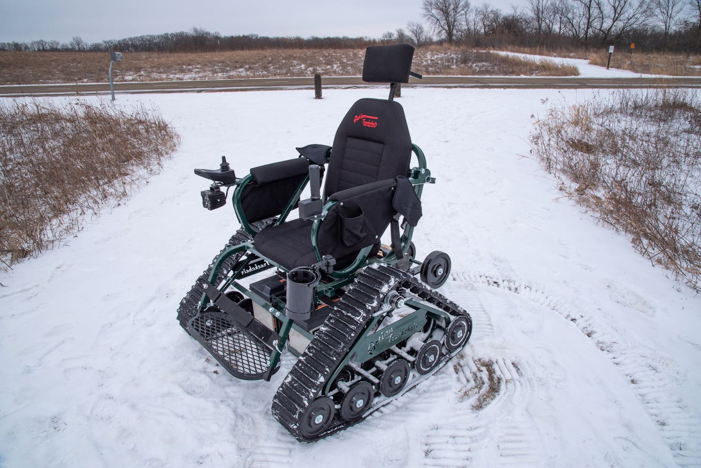 Track chair with no one sitting in it