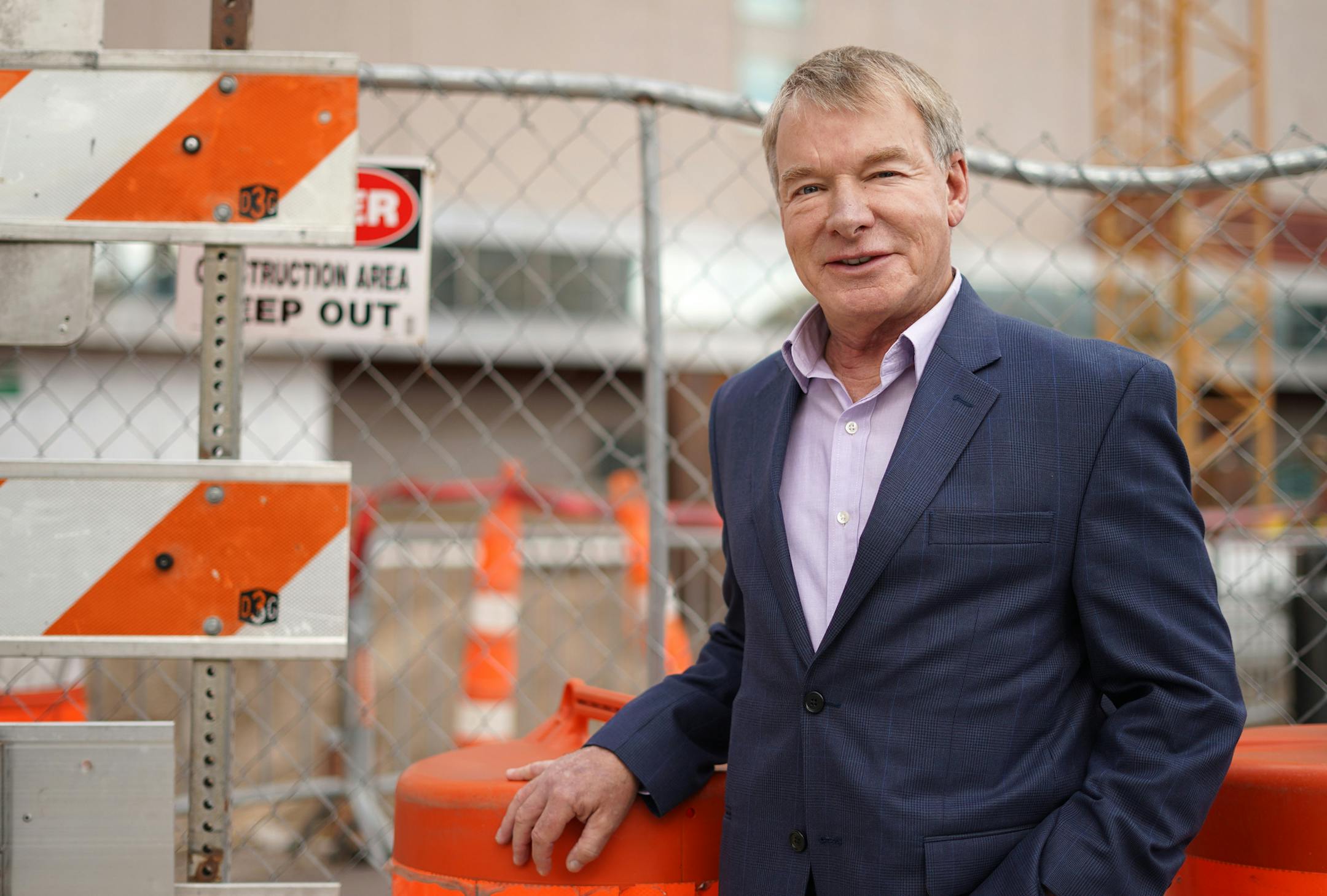 Doug Hoskin, the Minneapolis businessman known for his parking company Interstate Parking, stood for a portrait Wednesday by one of his developments at the corner of 7th Street and 5th Avenue. ] ANTHONY SOUFFLE &#xef; anthony.souffle@startribune.com Doug Hoskin, the Minneapolis businessman known for his parking company Interstate Parking, stood for a portrait Wednesday, Aug. 29, 2018 in downtown Minneapolis. Hoskin is embarking on several large real estate projects in the Twin Cities including t
