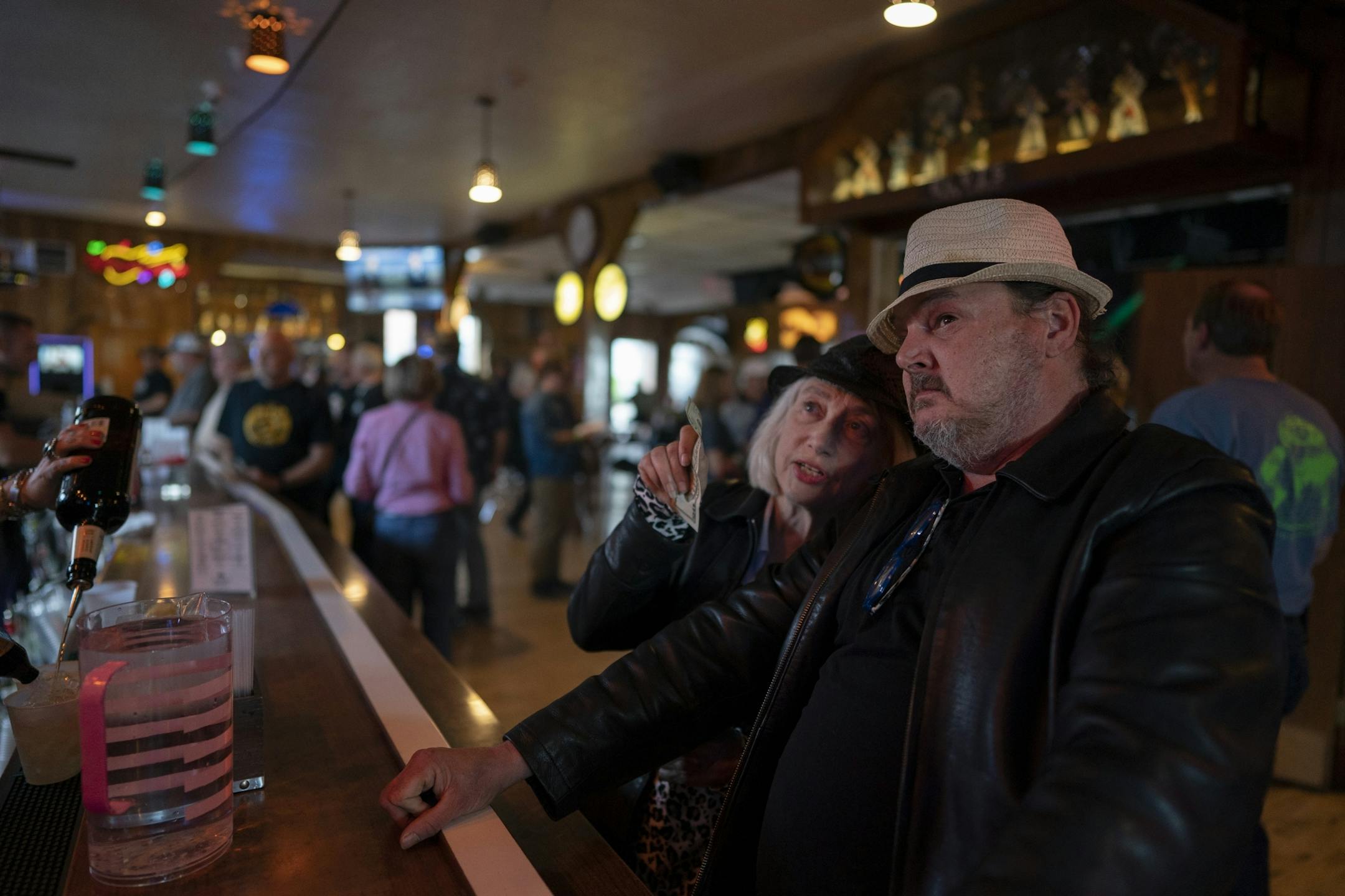 Jackie Mass left and Dusti Archer ordered a drink at Lee's Liquor Lounge on last of the club Tuesday May 14, 2019 in Minneapolis, MN.